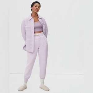 Everlane The Organic Cotton Quilted Jogger Size M Lavendar (Heathered Orchid)